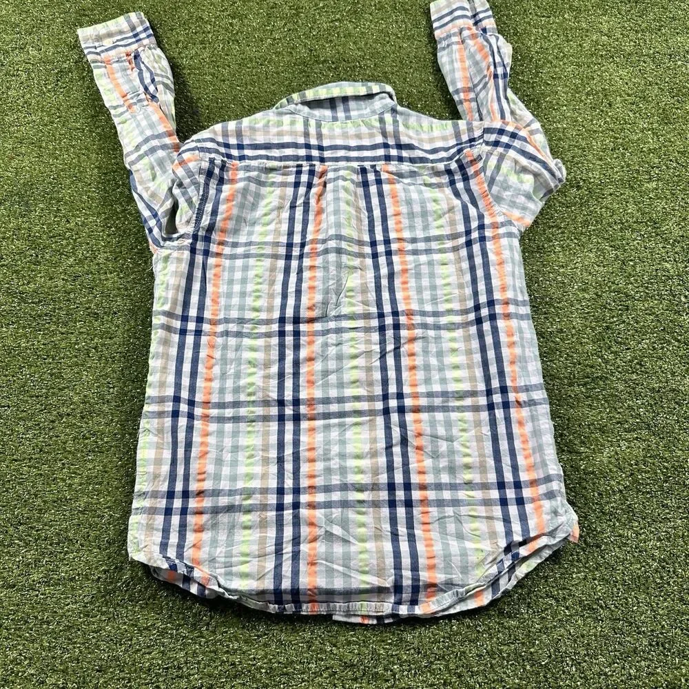 Gap Kids Boy's Long Sleeve Button-Down Plaid Shirt M (8)